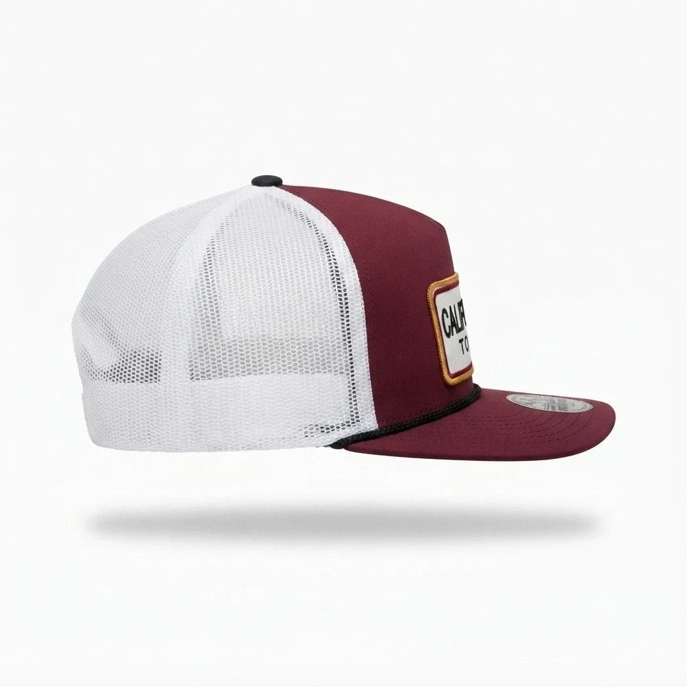 Hooey Cactus Ropes Trucker Hat Mens OSFA Maroon NWT Texas Snapback Mesh Cap